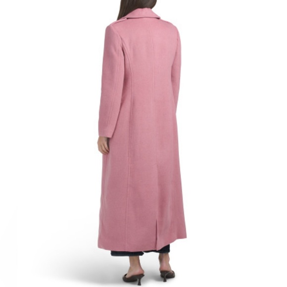 AVEC LES FILLES
Maxi Double Breasted Coat Stylish Pink Long Trench Coat size M - Picture 2 of 8